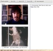 Tangkapan layar pertemuan chatroulette — Chatroulette mahasiswa di Camyster