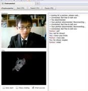 Tangkapan layar pertemuan chatroulette — Chatroulette Asia di Camyster