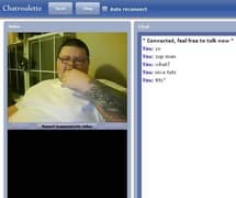 Tangkapan layar pertemuan chatroulette — Chatroulette gay di Camyster