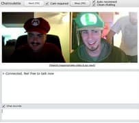 Tangkapan layar pertemuan chatroulette — Chatroulette Inggris di Camyster
