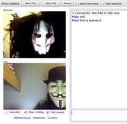 Tangkapan layar pertemuan chatroulette — Chatroulette Italia di Camyster