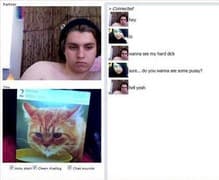 Tangkapan layar pertemuan chatroulette — Chatroulette Latin di Camyster